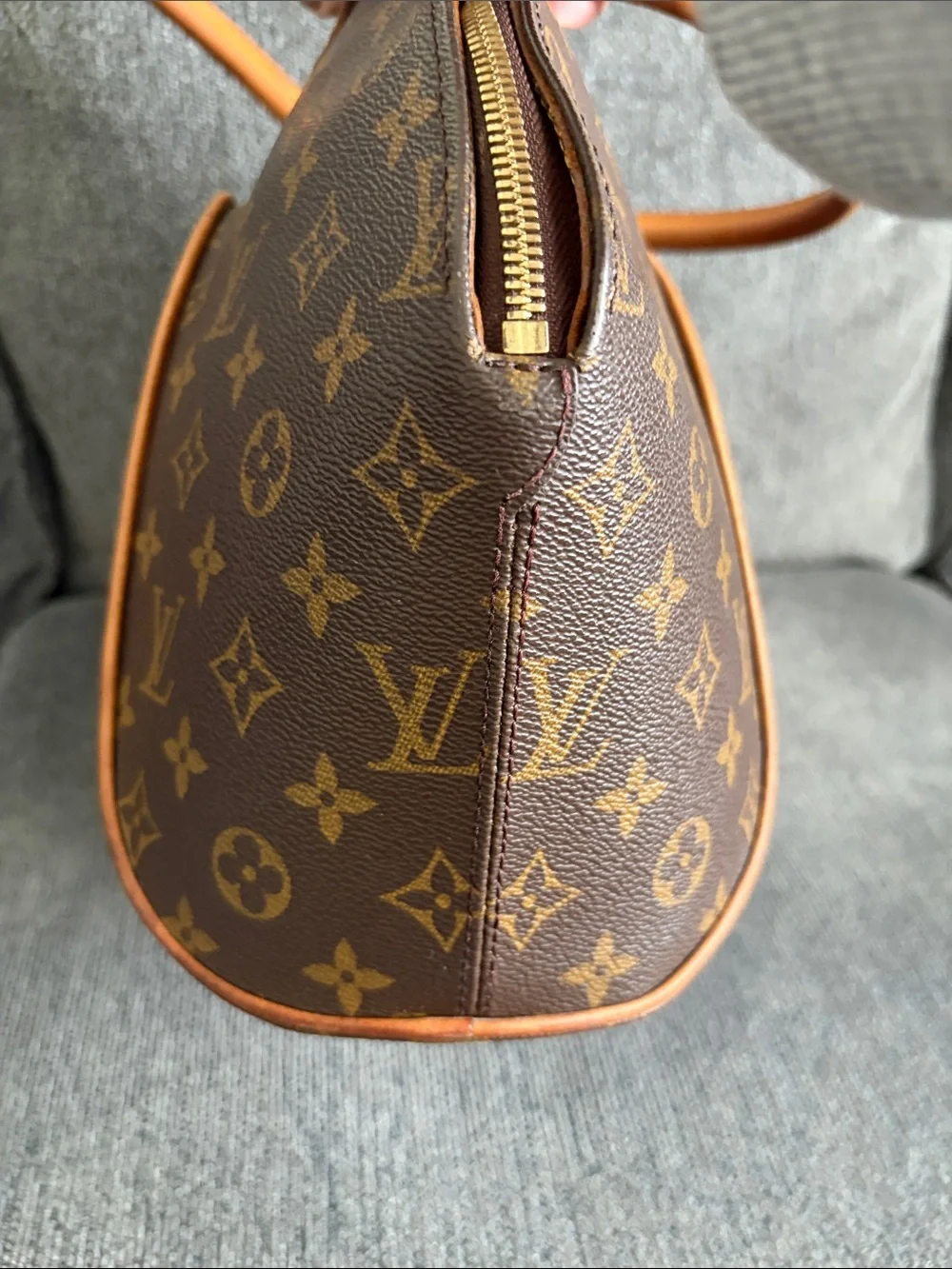 Louis Vuitton Monogram Ellipse MM Brown/Tan Top-Handle Satchel - Picture 10 of 12